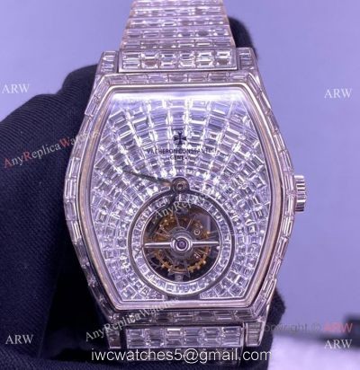 Iced Out Vacheron Constantin Malta Series P30630 Watch Full Diamond Stainless Steel Strap watches