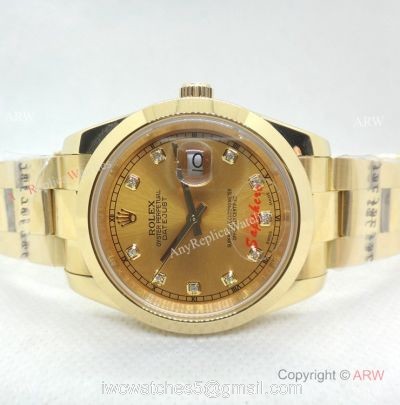 All Gold Rolex Datejust Oyster Band 40mm Watch AAA Replica watches