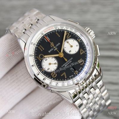 Swiss Breitling Premier Chronograph Norton Edition BLS Asia 7750 Stainless Steel Black Arabic Watch watches