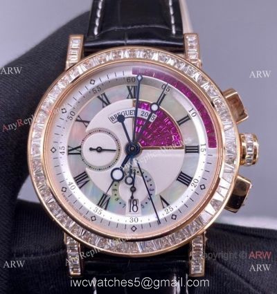 Super Clone Breguet Marine Chronograph Cal.583Q-1 Silver Dial Watch 42mm watches
