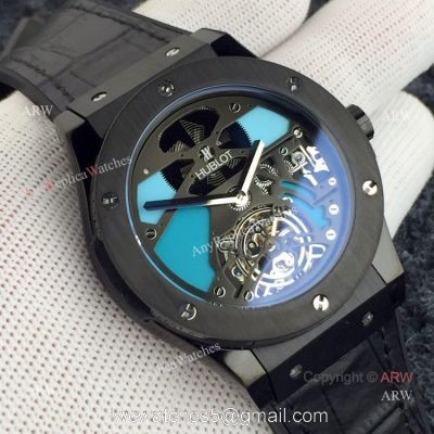 Replica Hublot Classic Fusion Squelette Tourbillon All Black Watches watches