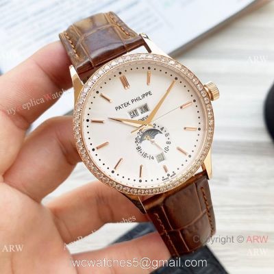 Clone Patek Philippe Calatrava Annual calendar Watch Rose Gold Case 42mm watches