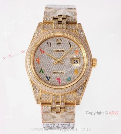 TW Factory Rolex Iced Out Datejust Watches Diamonds Gold Case 41mm watches