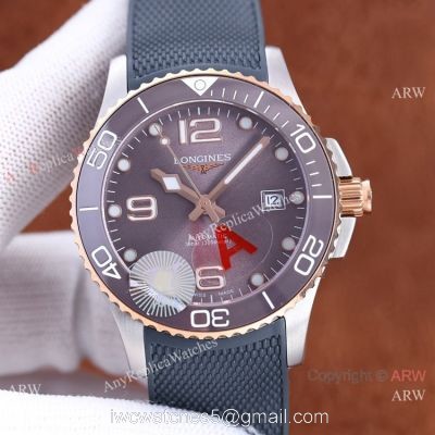 Best Replica Longines Hydroconquest Two Tone Rose Gold Purple Ceramic Watch 41mm watches