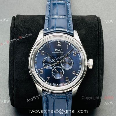 IWS Factory V2 IWC Portuguese Perpetual Calendar Watch Blue Moonphase Dial 40mm watches