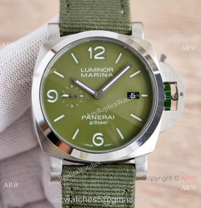 NEW! Clone Panerai Luminor Marina Esteel &8216;Verde Smeraldo PAM01356 Watch Olive Green 44mm watches