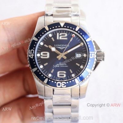 Swiss Grade Copy Longines Hydro conquest L3.742.4 TWF Watch Stainless Steel Blue Dial watches