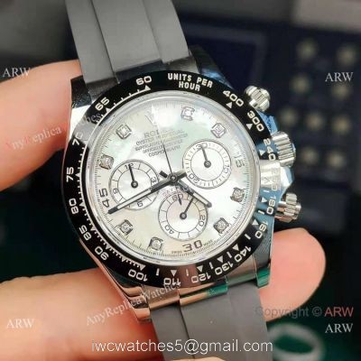 Noob New 4130 Rolex Daytona Watch White Mother of Pearl Dial watches