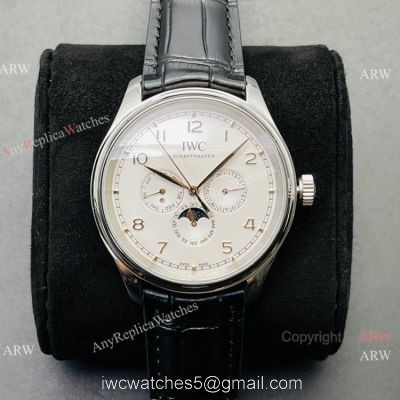 IWS Factory V2 IWC Portuguese Perpetual Calendar Watch Gold Arabic Markers watches