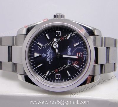 Rolex Explorer Oyster band Stainless Steel Blue Face Replica Watch watches