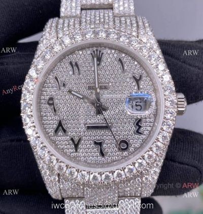 Iced Out Rolex Datejust II Middle East Arabic Watch 2836 Movement watches