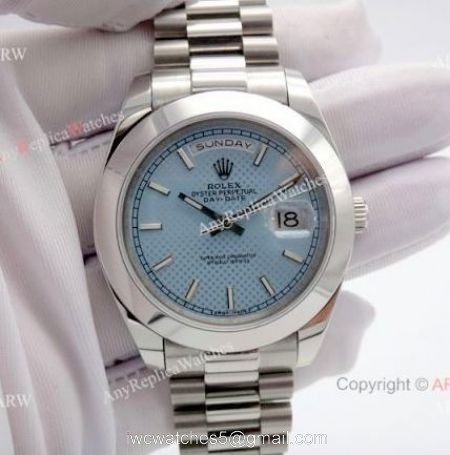 Rolex Day Date Ice Blue Replica Watch 40mm Stainless Steel Presidential watches