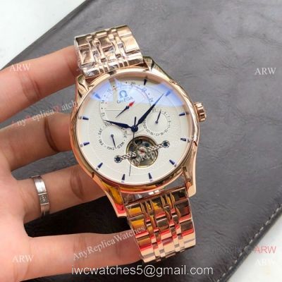 Best Quality Omega Tourbillon Rose Gold Watch Men Size watches