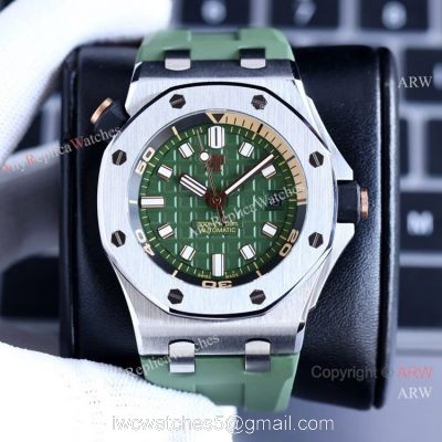 Swiss Copy Audemars Piguet Royal Oak Offshore Diver AP 3120 Olive Green Face watches