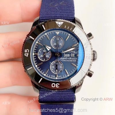 Swiss Replica Breitling Superocean Heritage II 44mm Watch Ceramic Bezel Nato Strap watches