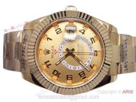 BPF High Quality Rolex Sky Dweller Gold Replica Watch / Swiss Grade Case watches
