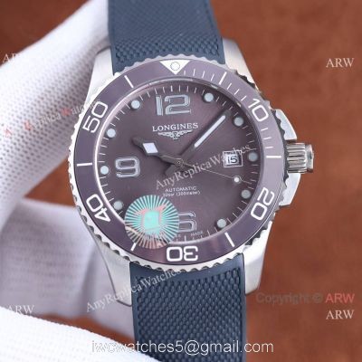 Top Knockoff Longines Hydroconquest Black Rubber Strap Watch 41mm For Men watches