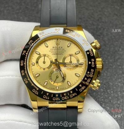 Noob Factory Super Clone 4130 Rolex Daytona Champagne Dial Oysterflex Strap watch 40mm watches