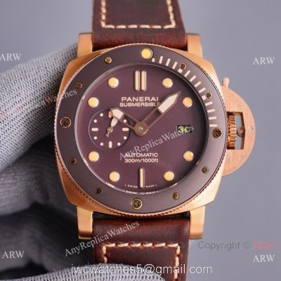 Best Replica Panerai Luminor Submersible PAM 968 Watch Rose Gold watches