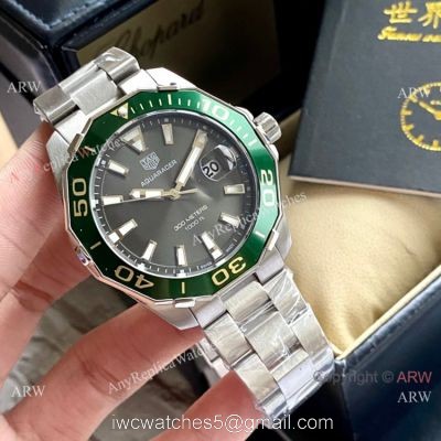 Japan Grade Copy Tag Heuer Aquaracer 300 Quartz Watch Green Bezel watches