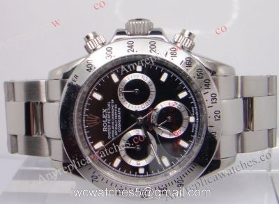 High Quality Rolex Daytona Stainless Steel Black High Quality Rolex Replica watch watches