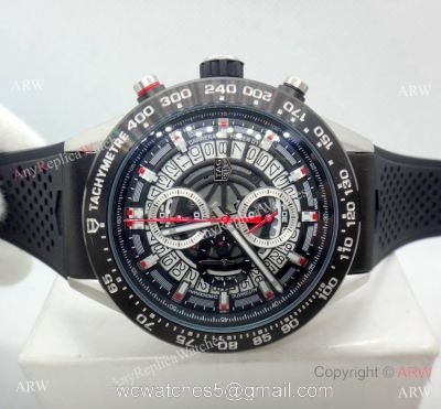 Copy Tag Heuer Carrera Calibre 01 Black Chronograph Dial watch 45mm watches