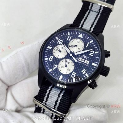 New Copy IWC Pilots Blacksteel Nylon Strap Watch Automatic watches