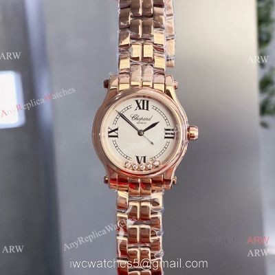 Copy Chopard Happy Sport 30mm Lady Watch Rose Gold White Dial watches
