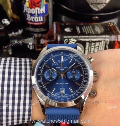 Best Quality Breitling Transocean Blue Dial Chronograph Watches Men watches