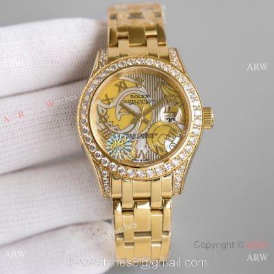 JH Factory Replica Rolex Pearlmaster 81158 Yellow Gold Watch 34mm watches
