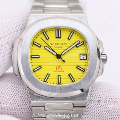2022 New! Swiss Patek Philippe Nautilus Mcdonalds Edition Watch Lemon Dial watches