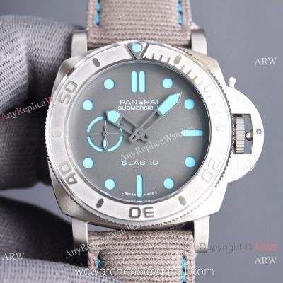 Knockoff Panerai Submersible eLAB-ID pam1225 Wrist Gray Recycled PET Nylon Strap watches