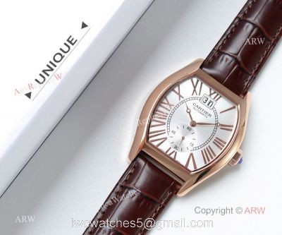 Swiss Grade Cartier Tortue de Watch Replica Silver Roman Dial watches