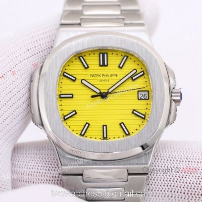 PFF Factory Swiss Patek Philippe Nautilus &8216;Lemon Superwatchman &8216; Edition Watch New Arrival! watches