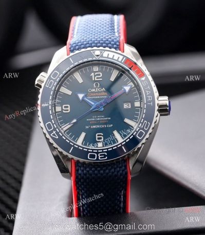 New Copy Omega Planet Ocean 600M Americas Cup Watches Blue Dial watches