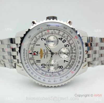 Breitling chronometer Navitimer Silver Dial Replica Watch 42mm or 46mm XL watches