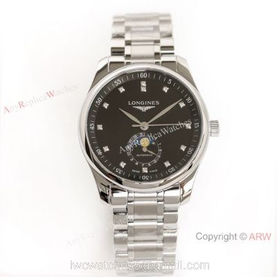 (GF) Swiss Longines Master Black Moon phase 40mm Watch L899.5 Movement watches