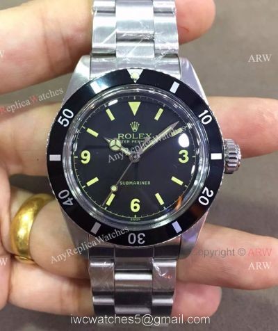 Rolex Submariner Black Bezel Stainless steel Watch Replica Vintage Rolex watches
