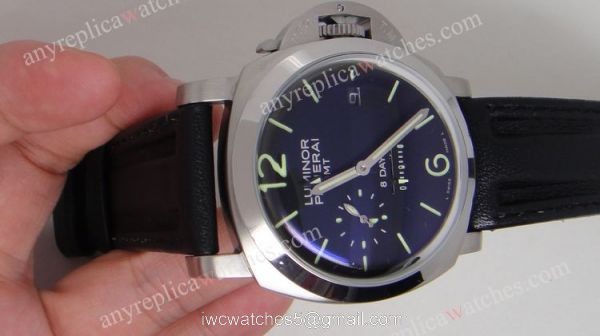 Panerai Luminor 8 Days GMT Genuine High-Quality Leather Band Watch Panerai Luminor 8 Days GMT Genuine High-Quality Leather Band Watch