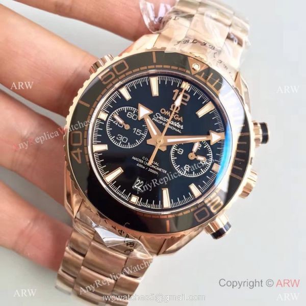 (OM)New Copy Swiss Omega Seamaster 9901 Watch Rose Gold Black Face (OM)New Copy Swiss Omega Seamaster 9901 Watch Rose Gold Black Face
