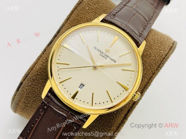 2021 New! MK Factory V4 Swiss Vacheron Constantin Patrimony Watch Yellow Gold 40mm 2021 New! MK Factory V4 Swiss Vacheron Constantin Patrimony Watch Yellow Gold 40mm