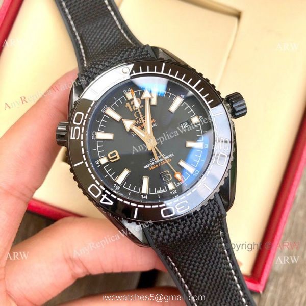 Copy Omega Seamaster Planet Ocean Deep Black GMT Watches Black Dial Copy Omega Seamaster Planet Ocean Deep Black GMT Watches Black Dial