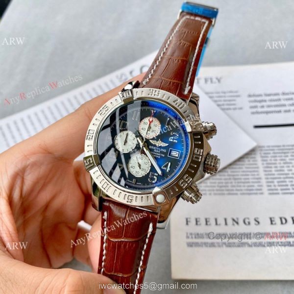 Best Copy Breitling Super Avenger II Watch White Dial Leather Band Best Copy Breitling Super Avenger II Watch White Dial Leather Band