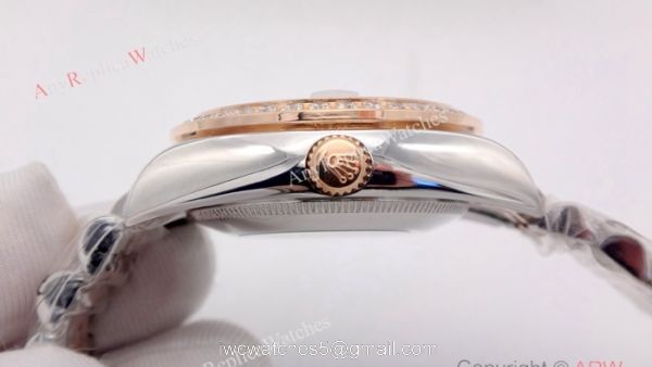 Copy Rolex Datejust Diamond Dial 2-Tone Rose Gold Jubilee White MOP Watch for Woman 31mm Copy Rolex Datejust Diamond Dial 2-Tone Rose Gold Jubilee White MOP Watch for Woman 31mm