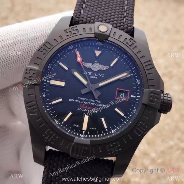 Swiss Breitling Super Avenger Watch 2824 Movement Solid Black Replica Swiss Breitling Super Avenger Watch 2824 Movement Solid Black Replica