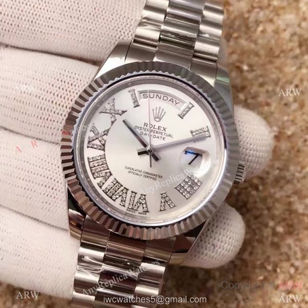 AAA Quality Replica Rolex Presidential Day-Date 40MM Watch MingZhu Movement Fluted Bezel Roman Face AAA Quality Replica Rolex Presidential Day-Date 40MM Watch MingZhu Movement Fluted Bezel Roman Face