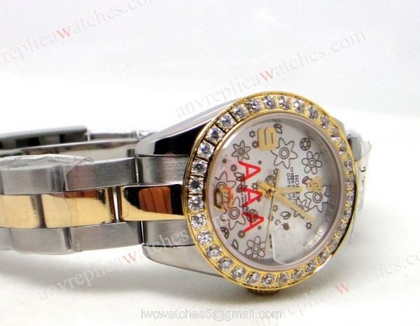 Replica Rolex Diamond Bezel Datejust 2-Tone Silver Flower Ladies Watch Replica Rolex Diamond Bezel Datejust 2-Tone Silver Flower Ladies Watch
