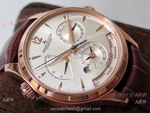 Swiss 1:1 Replica Jaeger-leCoultre Master Geographic Rose Gold Watch ZF Factory Swiss 1:1 Replica Jaeger-leCoultre Master Geographic Rose Gold Watch ZF Factory