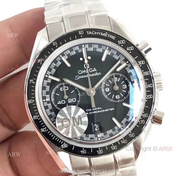 OM Factory Omega Speedmaster Racing Chronomeyer 9900 Watch Stainless Steel Black Dial OM Factory Omega Speedmaster Racing Chronomeyer 9900 Watch Stainless Steel Black Dial