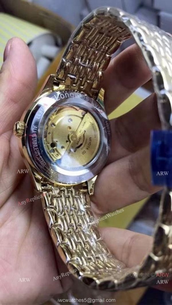 Swiss Replica Longines 39mm Watch All Gold Sapphire crystal Swiss Replica Longines 39mm Watch All Gold Sapphire crystal